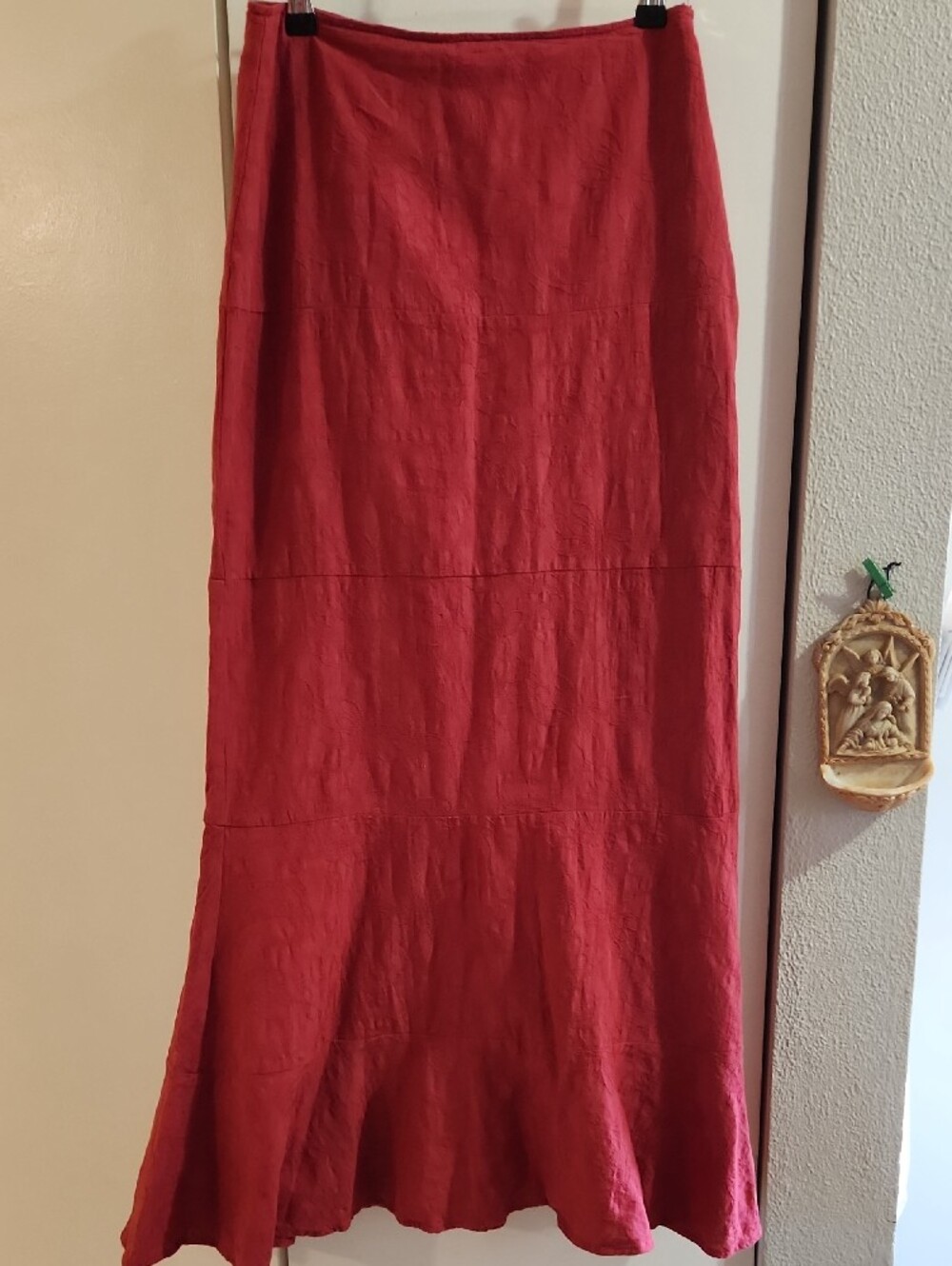 Princess Polly Long Brick Red Cotton Skirt Sz 2